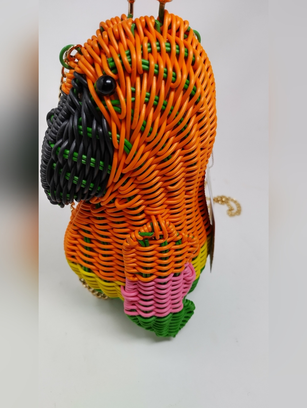 Viral Tommy Bahama Orange Raffia Parrot Crossbody